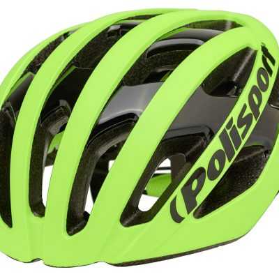 POLISPORT LIGHT PRO FIETSHELM L 58-62CM FLUO GEEL/ZWART