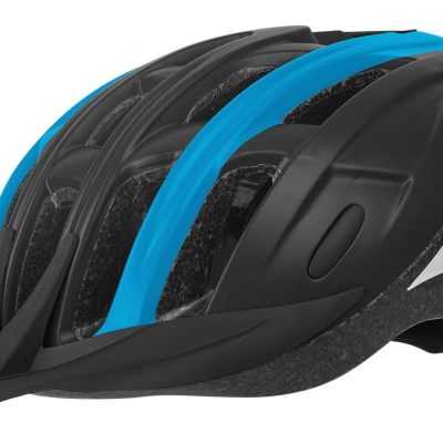 POLISPORT RIDE IN FIETSHELM L 58-62CM ZWART/BLAUW